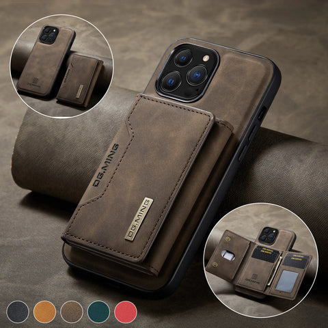 2 in 1 Detachable Back Cover For iPhone 16E 16 15 Plus 14 13 12 11 Pro Max Mini X XS Wallet Case with Card Holder Leather Pocket
