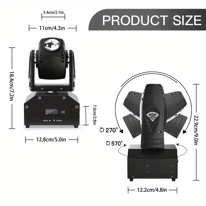 Mini LED RGBW 4in 1 15W Beads 11/13CH Shaking Head Stage Light DMX512 Voice-activated LED Stage Moving Head Lights