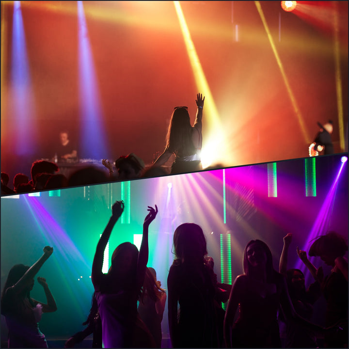 Mini LED RGBW 4in 1 15W Beads 11/13CH Shaking Head Stage Light DMX512 Voice-activated LED Stage Moving Head Lights