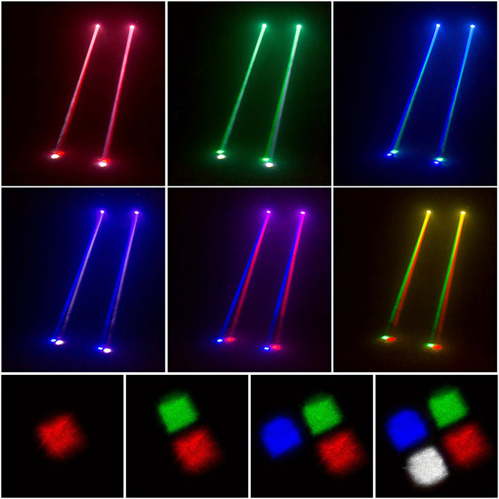 Mini LED RGBW 4in 1 15W Beads 11/13CH Shaking Head Stage Light DMX512 Voice-activated LED Stage Moving Head Lights