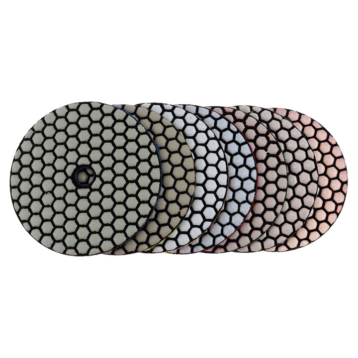 7PCS/Set 4 Inch Dry Polishing Pad Sharp Flexible 100mm Diamond Polishing Pads For Granite Marble Stone Concrete Sanding Disc