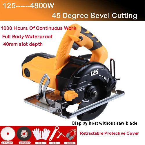 4800W Electric Cutting Portable Floor Tile Cut Machine Woodworking Cutting Machine Industrial Cutter Grade Ceramic Brick Stone