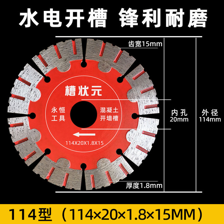 Slotted Cutting Disc Angle Grinder Cut Wall Chase Champion 190 Slotted Piece 195 Water and Electricity Marble Saw Blade 210 Concrete