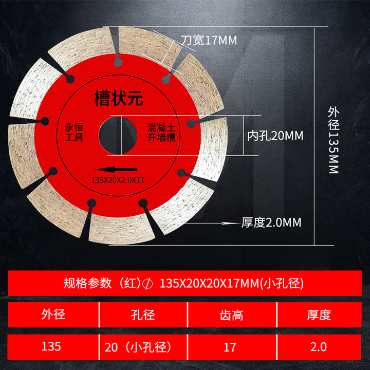 Slotted Cutting Disc Angle Grinder Cut Wall Chase Champion 190 Slotted Piece 195 Water and Electricity Marble Saw Blade 210 Concrete