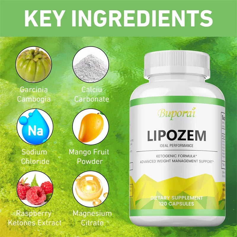 Lipozem Capsules - Digestive Health, Appetite Suppression, Metabolism, Weight Management