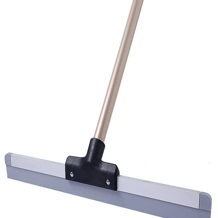 55" Floor Squeegee Scrubber Broom Rubber TPR Blade Telescopic Pole Heavy Duty Household Broom for Marble Glass Tile Cleaning