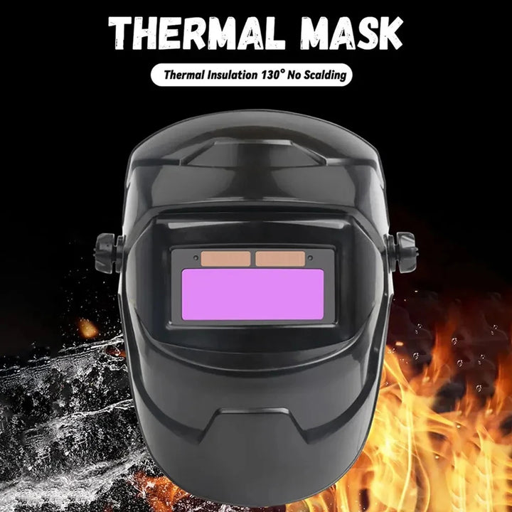Welding Helmet Solar Power Welding Mask Automatic Dimming Large View True Color High Temperature Resistant Welding Goggles