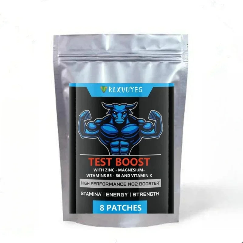 Testosterone Booster Transdermal Patches for Men - Test Booster for Stamina, Endurance & Strength 32 Patches Two Months Supply
