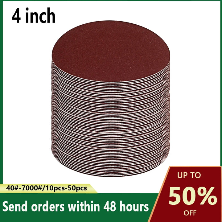 100mm 4"/4inch Sanding Discs Sandpaper Pads Set Hook & loop Abrasive sander paper for polishing tools 40/60/3000/5000/7000 Grit