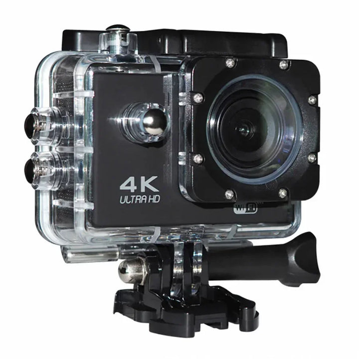 Ultra HD Action Camera with Video Recording, Waterproof Camera, Sports Camera, 4K, 30fps, WiFi, 2.0 ", 170D, Helmet, Underwater