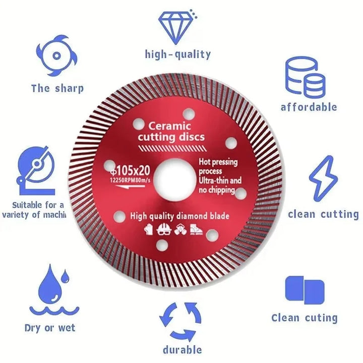 105mm Turbo Diamond Saw Blade Disc Porcelain Tile Ceramic Granite Marble Cutting Blades For Angle Grinder Diamond Saw Blade