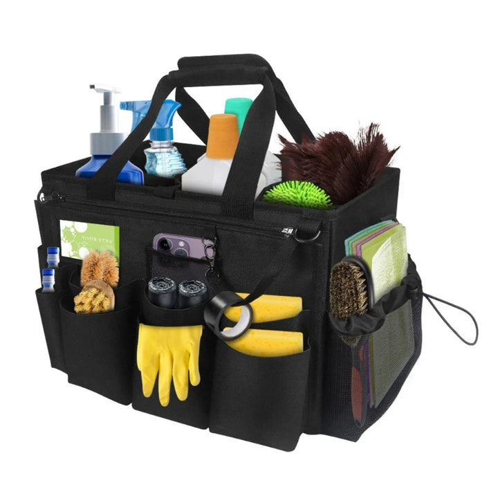 Cleaning Supply Storage Utility Organizers with Compartments, Detailing Bag, Adjustable Shoulder Strap, Home Auto Care