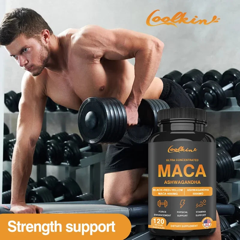 Male Supplement with Ashwagandha and Maca To support Male Libido and Promote Healthy Capsules