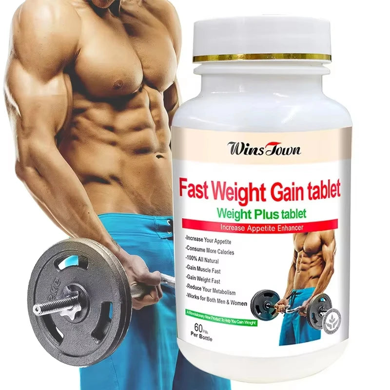Fast Weight Gain Pills for Men, Fat Increasing Tablets, Muscle Mass, Body Firming, Strengthening Belly Muscle, Male Performance