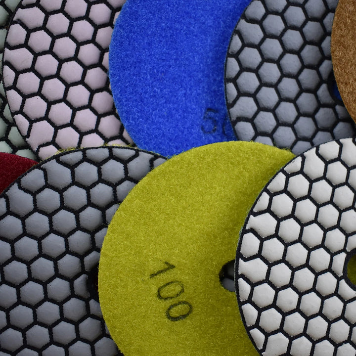 3" 4" 5" 6" Diamond Polishing Pads Dry and Wet Buff Disc for Sanding Marble Granite Concrete Abrasive Grinding Set 80mm-150mm