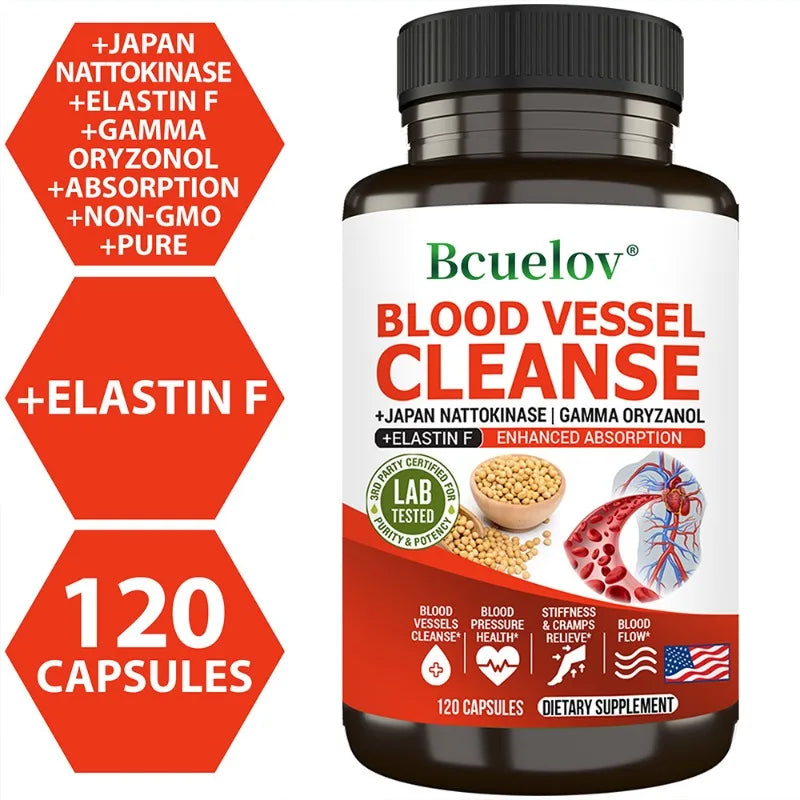 Vascular Cleanser, Helps Purify the Blood, Lowers Cholesterol, and Promotes Overall Cardiovascular Health, 120 Capsules