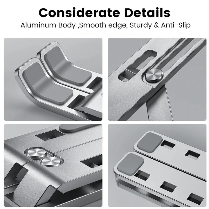 N3 Desktop Portable Aluminum Alloy Laptop Stand Foldable Heightened For iPad Bracket Notebook Metal Cooling Base In Stock
