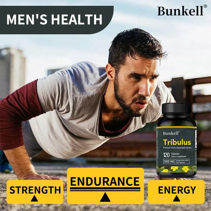 Tribulus Extract 1000 Mg Supplement To Support Muscle Health and Body Energy, Balance Body Strength and Endurance