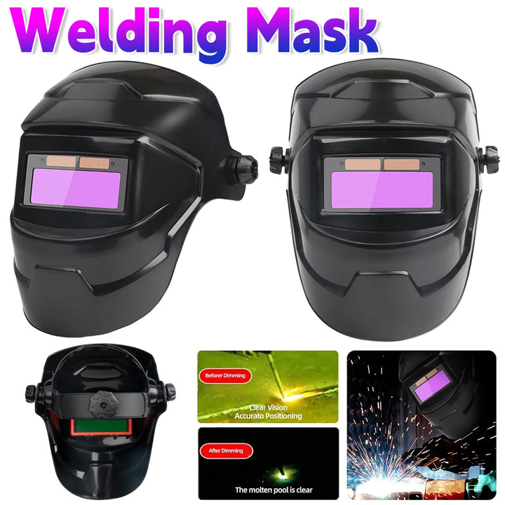 Welding Helmet Solar Power Welding Mask Automatic Dimming Large View True Color High Temperature Resistant Welding Goggles