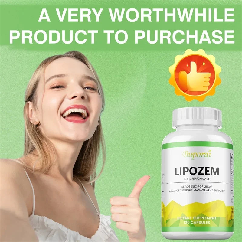 Lipozem Capsules - Digestive Health, Appetite Suppression, Metabolism, Weight Management