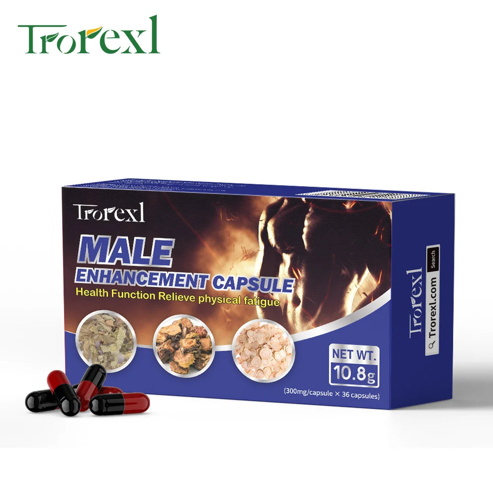 Male Enhancing Supplement with Epimedium - Muscle Builder Enlargement Pills - Natural Test Booster