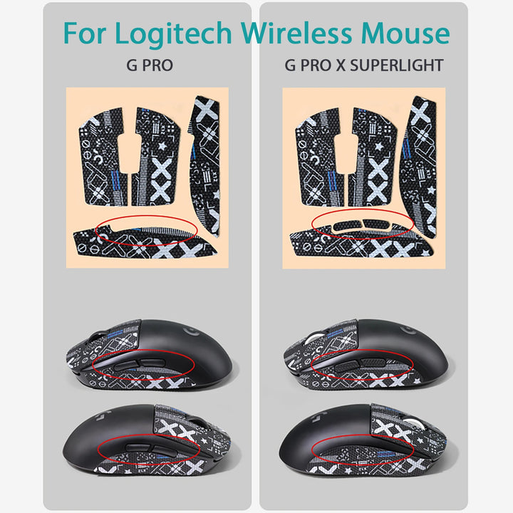 Mouse Grip Tape For Logitech G PRO X SUPERLIGHT Sticker Non Slip Suck Sweat Mouse Grip Sticker Compatible With Logitech G Pro