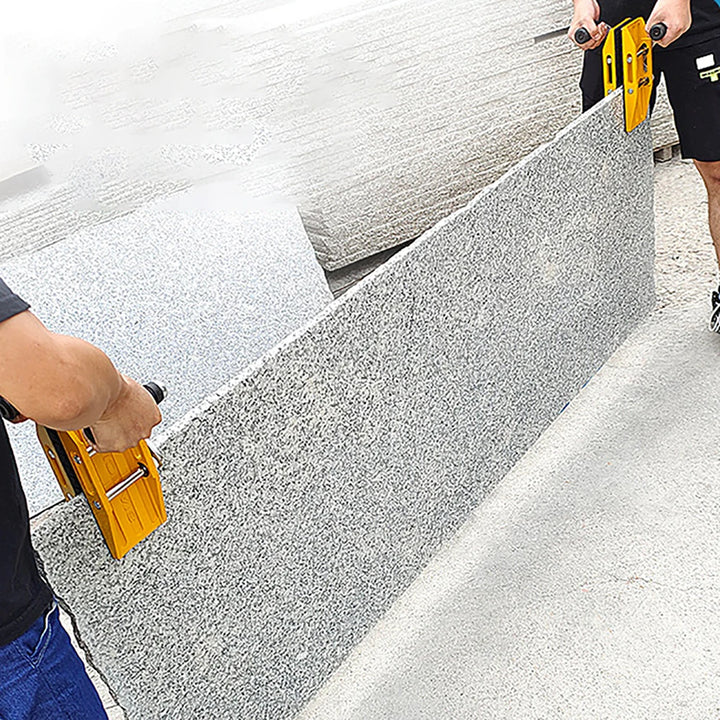 Labor-Saving Double Handed Carrying Clamp Granite Tools Glass Stone Slab Lifting Tool with Rubber for Ceramic Marble 350KG