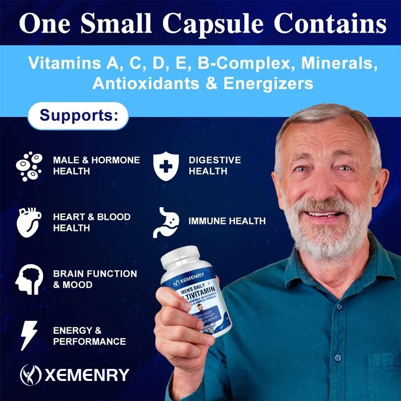 Men's Daily Multivitamin - for Immunity, Energy, Digestion, Skin, and Overall HealthSupplements