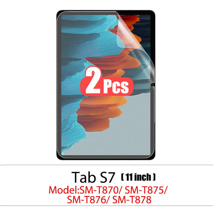 2pcs Screen Protector      For Samsung Galaxy Tab S7 FE S9 FE A9 Plus S6 Lite S7 S8 S9 A8 Plus Protective Clear Film No Glass