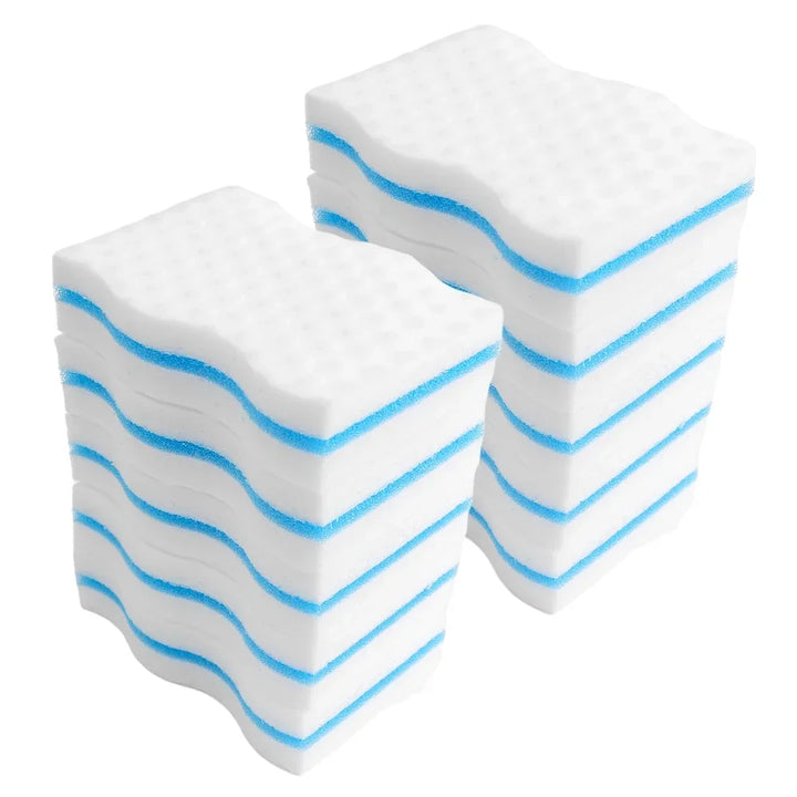1/10PCS Magic Sponge Double Compression Melamine Sponge Three Layers High Density Sponges Home Kitchen Bathroom Cleaning Pad