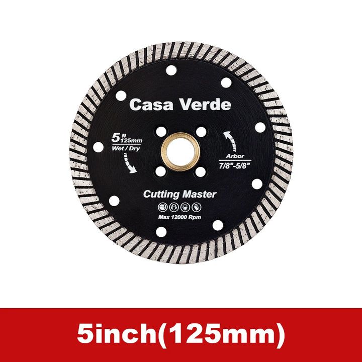 Casaverde 125/180/230mm Diamond Turbo Cutting Blade Granite Cutting Disc For Granite Marble Pavers Concrete Ceramic Dry Cutting