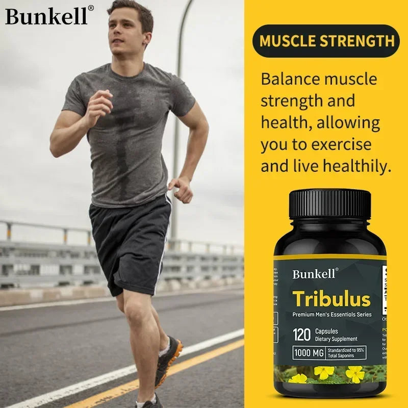 Tribulus Extract 1000 Mg Supplement To Support Muscle Health and Body Energy, Balance Body Strength and Endurance