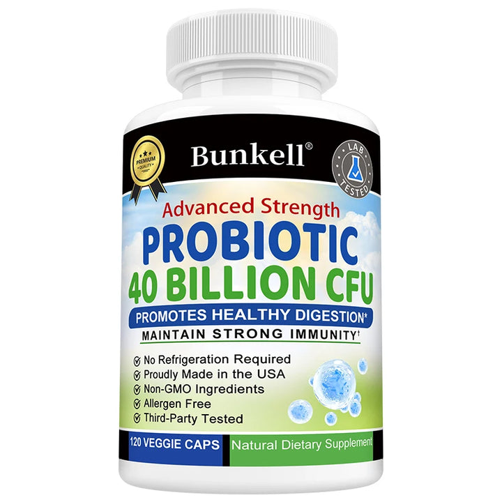 Advanced Strength Probiotics 40 Billion CFU - Promotes Digestive Health, Supports Immune System Gut Health, Non-GMO