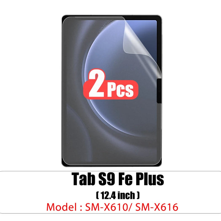 2pcs Screen Protector      For Samsung Galaxy Tab S7 FE S9 FE A9 Plus S6 Lite S7 S8 S9 A8 Plus Protective Clear Film No Glass