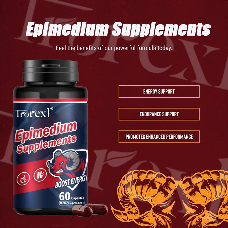 Herb Epimedium Capsules, Male Enhancing Supplement,Test Booster for Men Performance - Drive, Strength, Stamina Growth