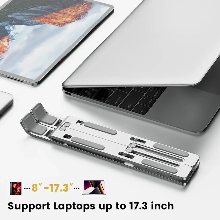 N3 Desktop Portable Aluminum Alloy Laptop Stand Foldable Heightened For iPad Bracket Notebook Metal Cooling Base In Stock