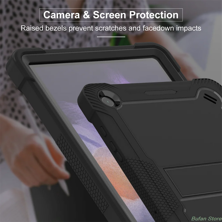 apply to iPad 9.7 inch 2018 6th A1893 A1954 2017 A1822 A1823 Anti fall armor protective shell with bracket design tablet case