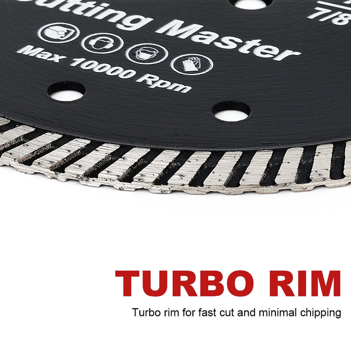Casaverde 125/180/230mm Diamond Turbo Cutting Blade Granite Cutting Disc For Granite Marble Pavers Concrete Ceramic Dry Cutting