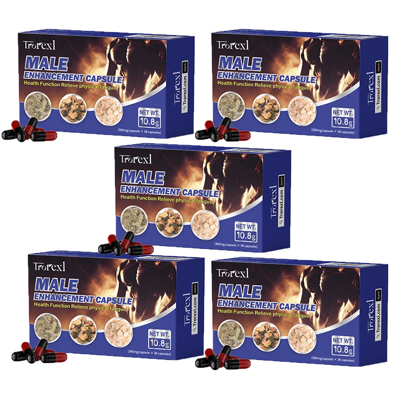 Male Enhancing Supplement with Epimedium - Muscle Builder Enlargement Pills - Natural Test Booster