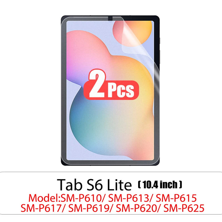 2pcs Screen Protector      For Samsung Galaxy Tab S7 FE S9 FE A9 Plus S6 Lite S7 S8 S9 A8 Plus Protective Clear Film No Glass