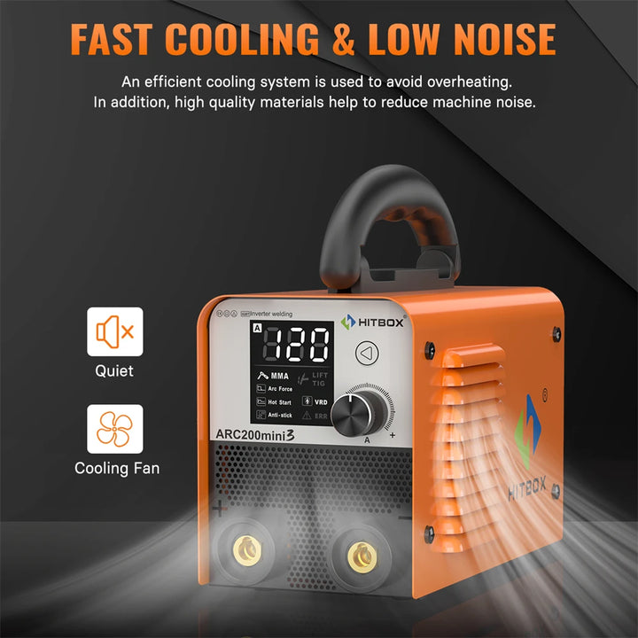 HITBOX ARC-200 2 in 1 MMA LIFT TIG Welding Machine Ultra Mini Solder Inverter LED Digital Display  IGBT Protable Home Welder