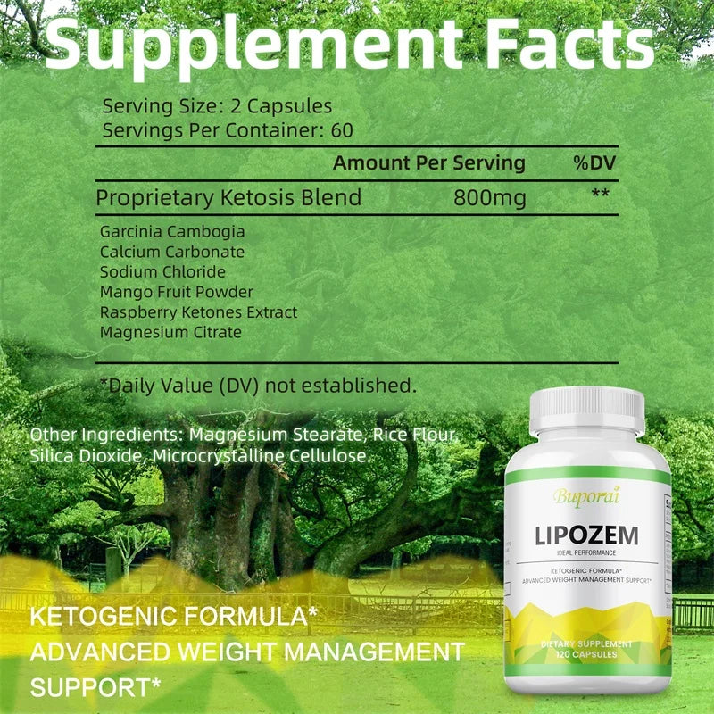 Lipozem Capsules - Digestive Health, Appetite Suppression, Metabolism, Weight Management