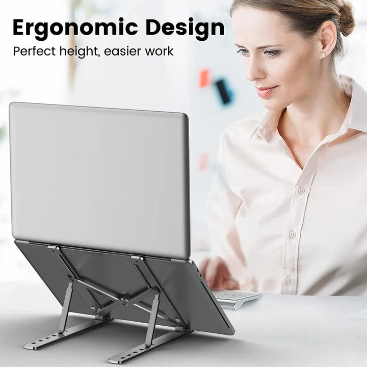 N3 Desktop Portable Aluminum Alloy Laptop Stand Foldable Heightened For iPad Bracket Notebook Metal Cooling Base In Stock
