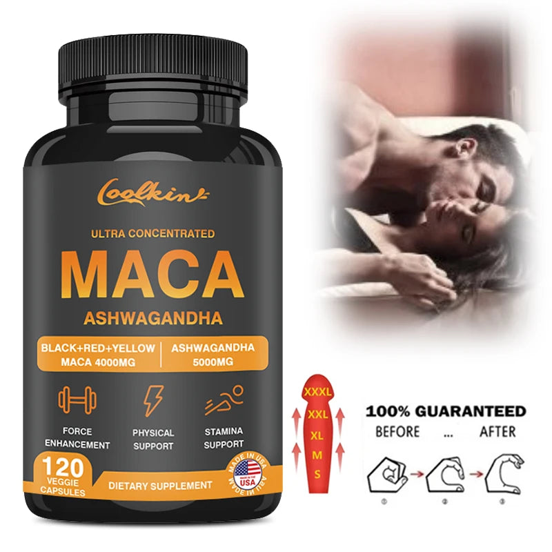 Male Supplement with Ashwagandha and Maca To support Male Libido and Promote Healthy Capsules