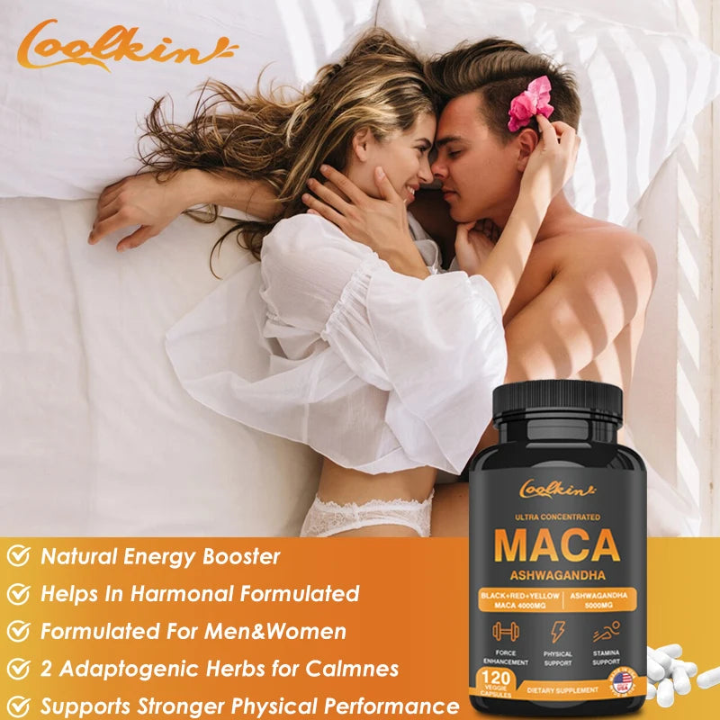 Male Supplement with Ashwagandha and Maca To support Male Libido and Promote Healthy Capsules