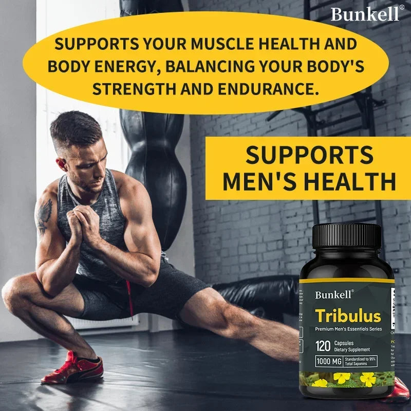 Tribulus Extract 1000 Mg Supplement To Support Muscle Health and Body Energy, Balance Body Strength and Endurance