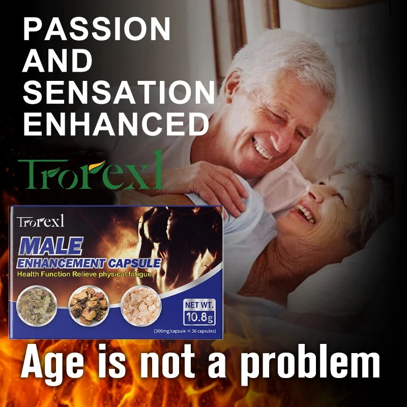 Male Enhancing Supplement with Epimedium - Muscle Builder Enlargement Pills - Natural Test Booster