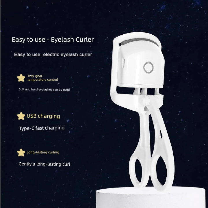 Electric Eyelash Perm Curling Device Electric Heating Eyelash Curler Perm Eyelash Handy Gadget Electric Perm Heating Curly Long Lasting Hair-Styling Wide Angle Clip
