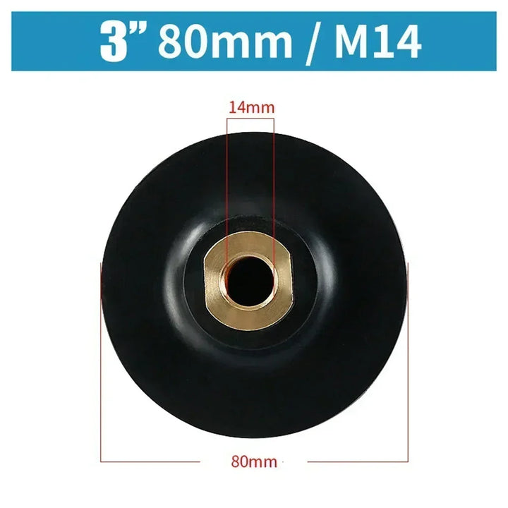 Rubber Backing Pad Polishing Grinding Disc Holder For  Angle Grinder M10 Special-shaped Polishing Stone Carvings Jade