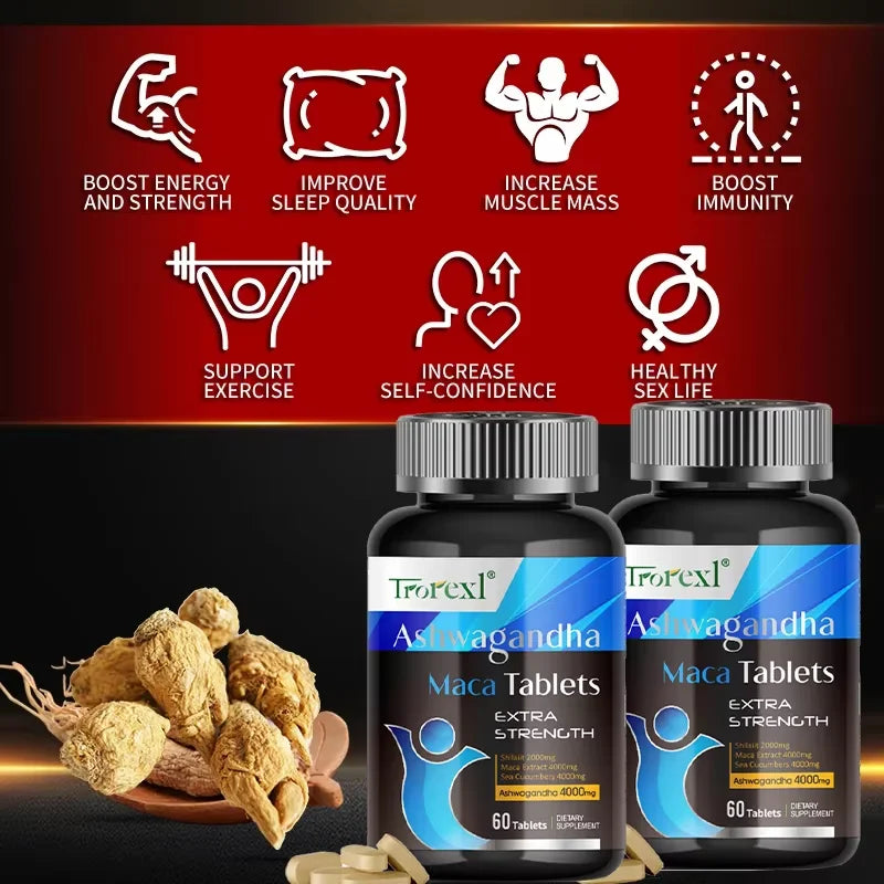 Ultimate Men's Enlargement Complex | 60 Capsules | Ashwagandha | Natural Energy & Stamina Booster | Clinically-Backed Formula